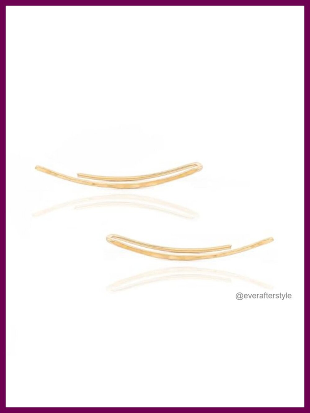 14K Gold Filled Ear Climber, Dainty Ear Crawler, Hand Hammered, Hypoallergenic,